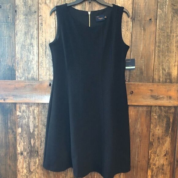 Just Taylor Sz 8 NWT Black Sleeveless Fit & Flare Summer Event LBD Dress - Picture 2 of 8